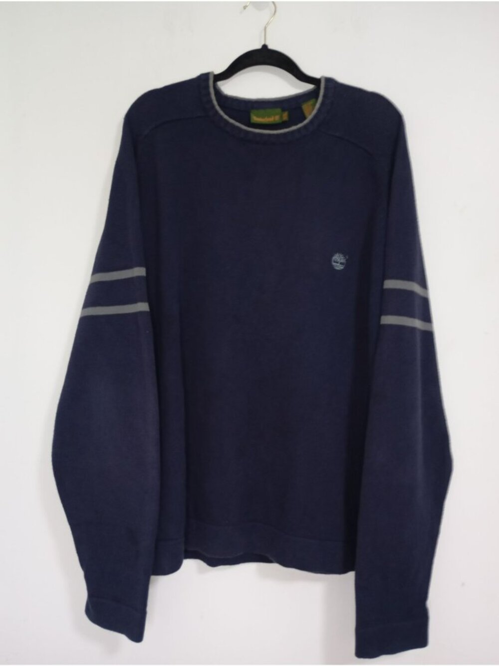 Timberland Mens Navy Blue Crewneck Sweater XXL 100% Cotton Casual Pullover